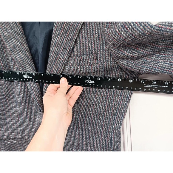 VTG EC Cross County‎ Fashions Womens 100% Pure Wool Blazer SZ 12 Navy Blue Lined - Picture 11 of 16